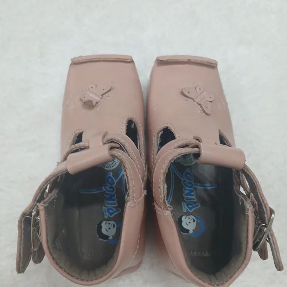 Charming Pink Kids Dress Shoes with Butterfly Accent - Picture 4 of 4